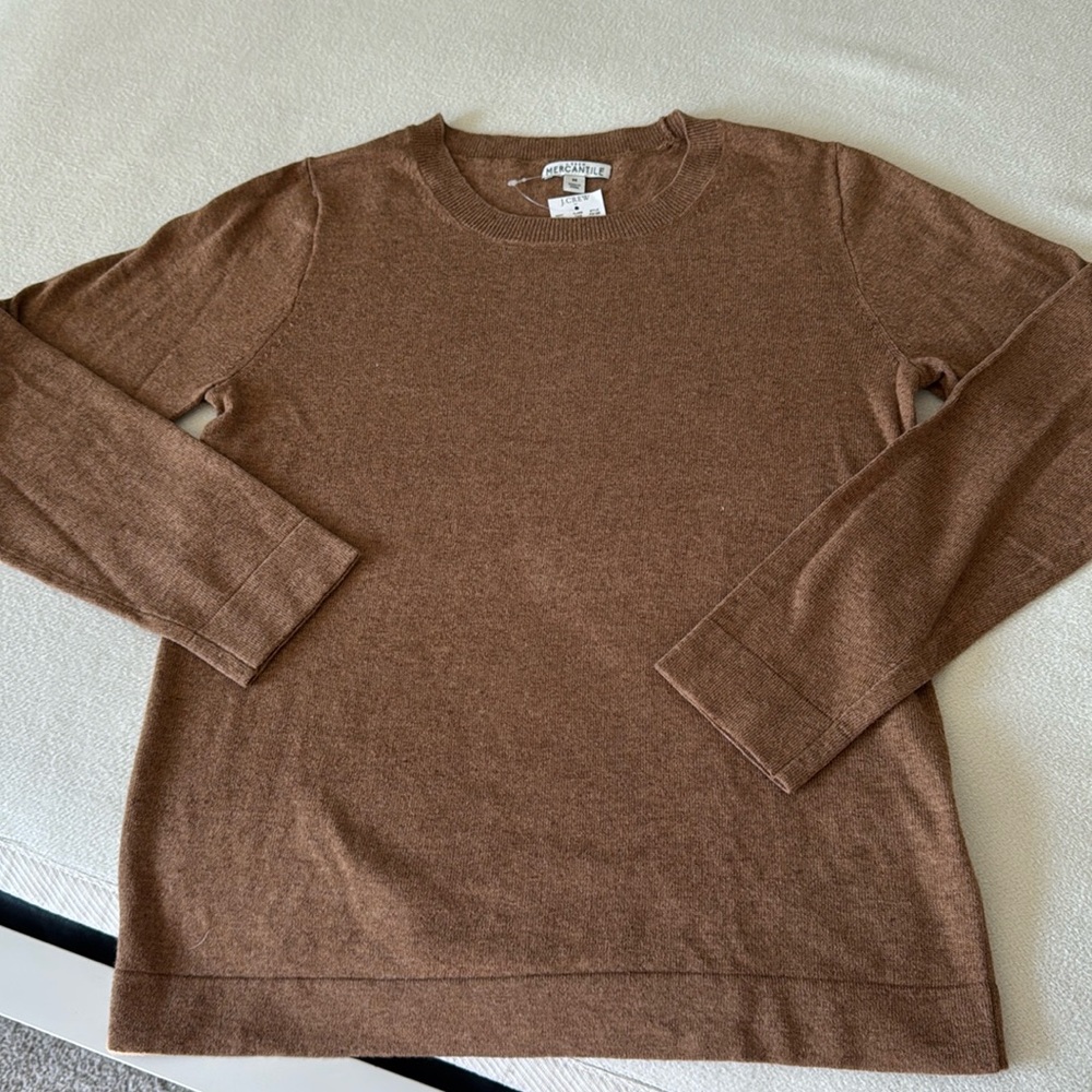 J Crew Mercantile NWT Sweater Long Sleeve Crew Neck Wool Knit Pullover Sz M